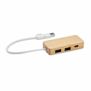 Objet publicitaire en bambou personnalisable – HUBBAM