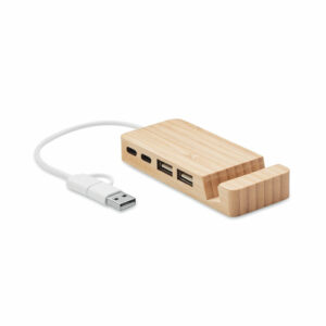 Objet publicitaire en bambou personnalisable – HUBSTAND