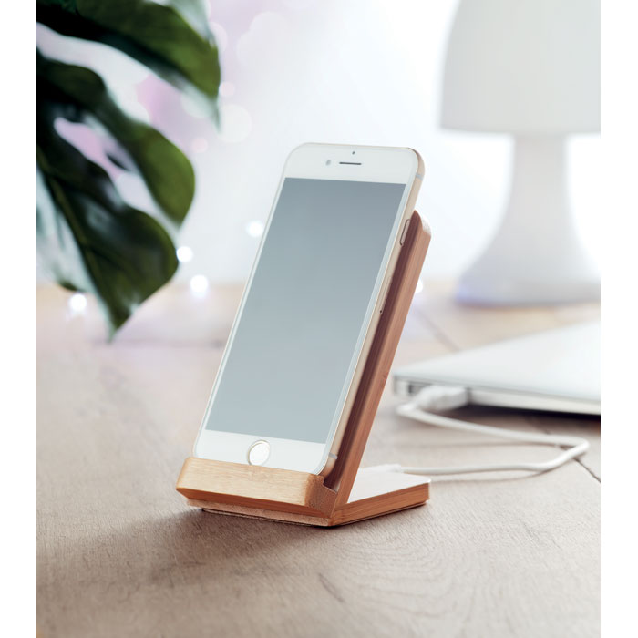 Chargeur sans fil en bambou personnalisable – WIRESTAND – Image 5